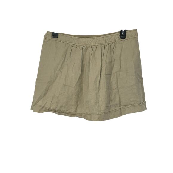 Old Navy‎ 100% Linen Skirt Size 14 Khaki Vacation Beachy Basics - Picture 2 of 4